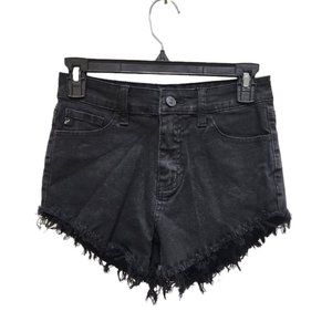 KanCan Los Angeles Shorts Women's Size 27 Black High Waist Fringe Summer